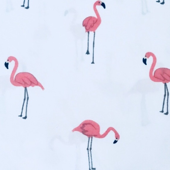 Cynthia Rowley White & Pink Flamingo Queen Sheets - Picture 4 of 8